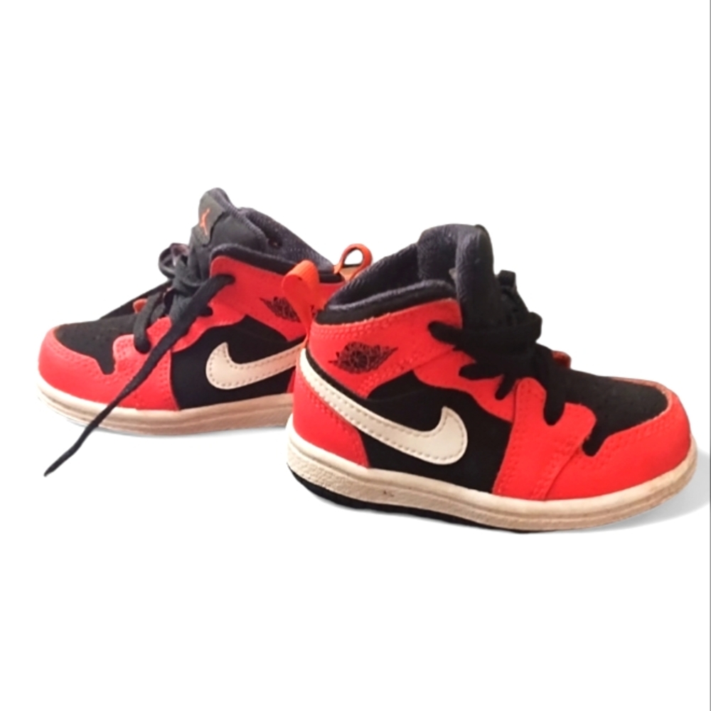 Nike Air Jordan 1 mid Toddler Sneakers Sz:5c Infrared 640735-061